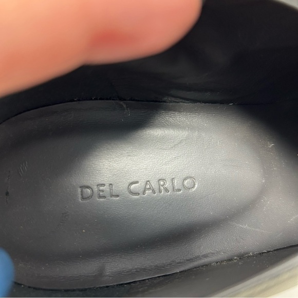 Del Carlo Dark Gray Heeled Oxford Style Round Toe Loafer Size 38.5 (US Size 8.5) - Picture 11 of 12